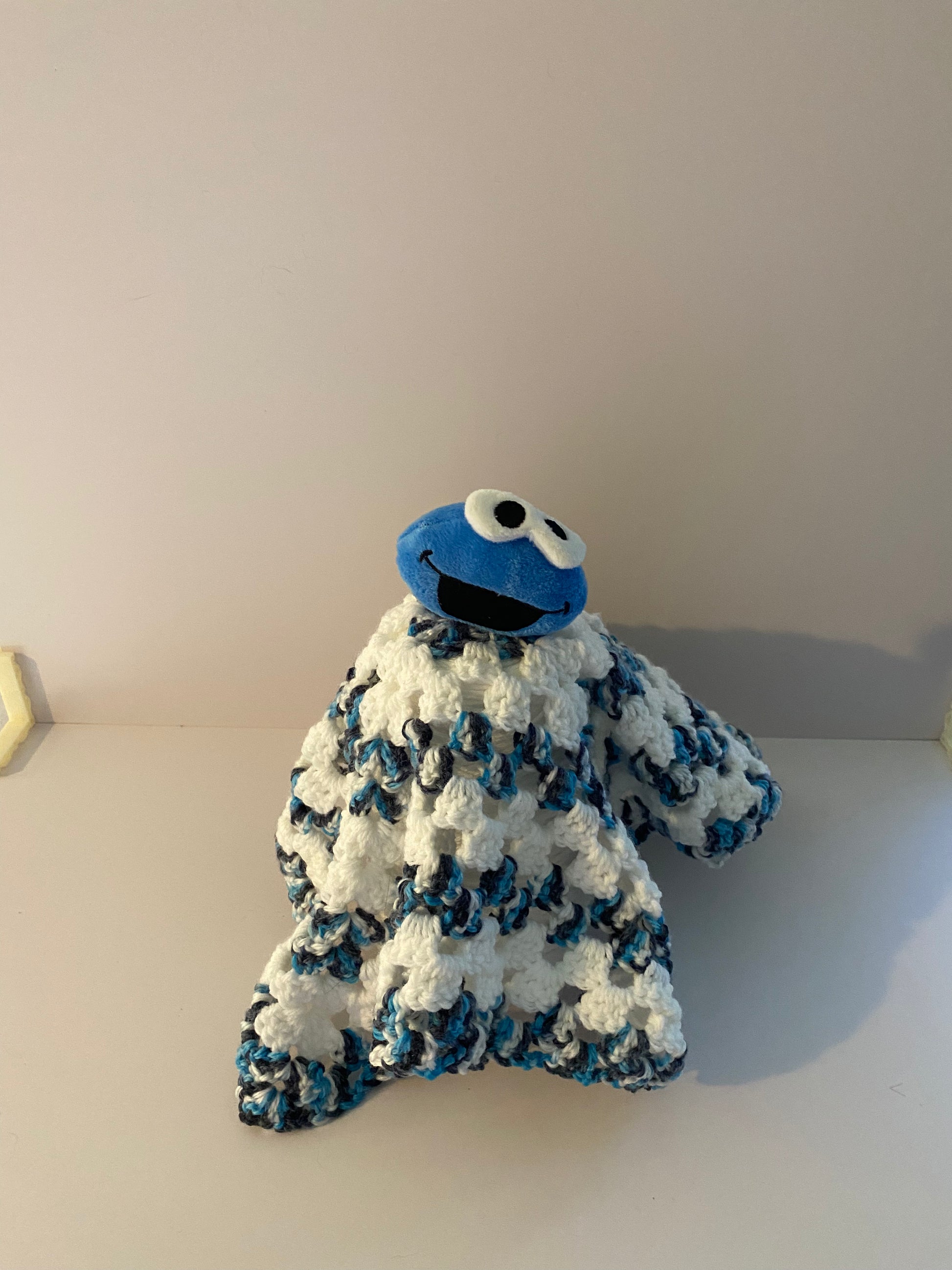 Cookie monster lovey blanket