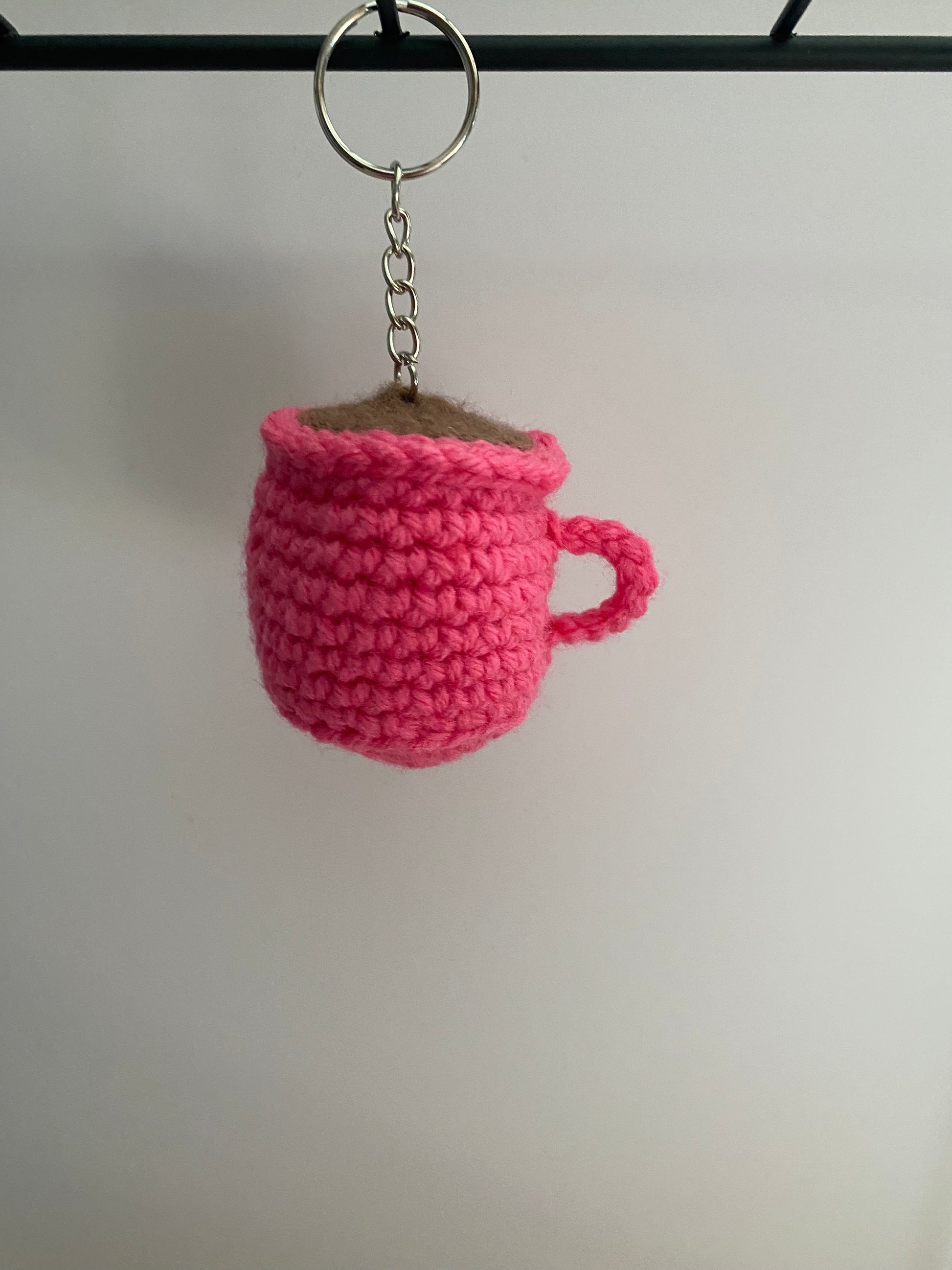 Coffee mug backpack keychain