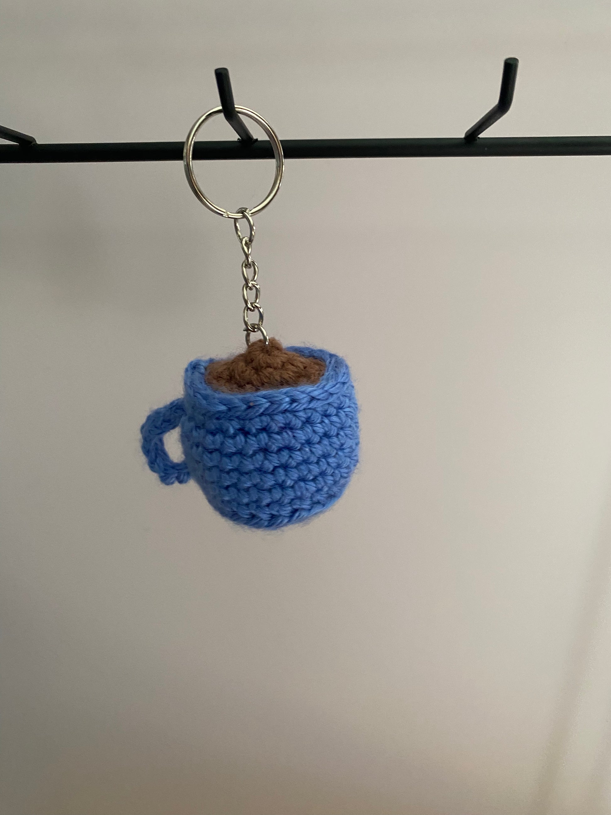 Coffee mug backpack keychain